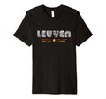 Leuven Belgium 70S 80S Type Flag T-Shirt - Minimalist Print Men Women - T-Shirt, Sweatshirt, Hoodie