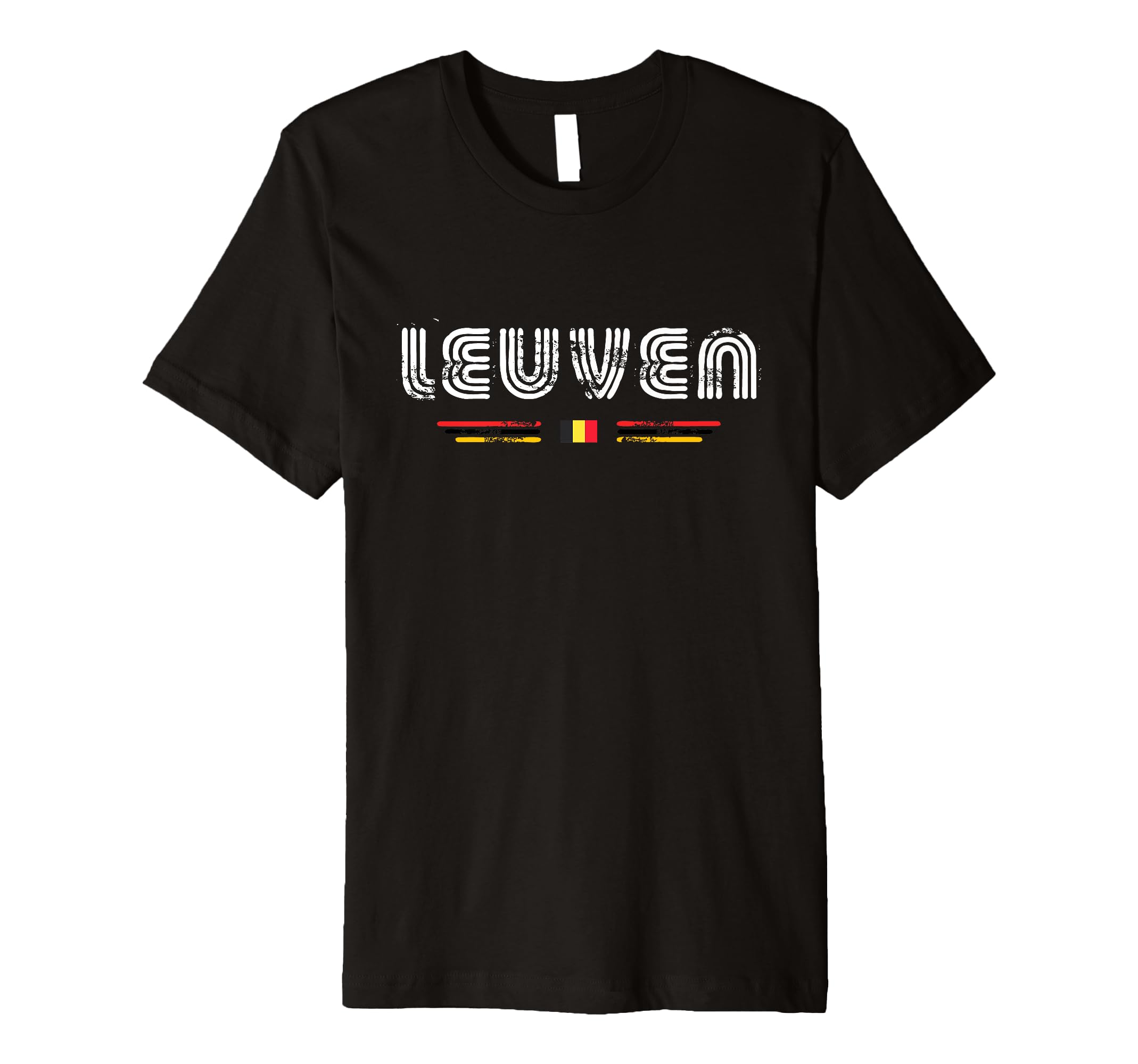 Leuven Belgium 70S 80S Type Flag T-Shirt - Minimalist Print Men Women - T-Shirt, Sweatshirt, Hoodie