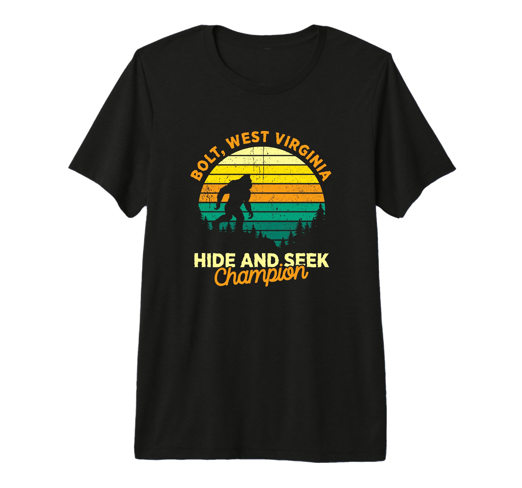 Bolt West Virginia Big Foot Souvenir Tri T-Shirt - Novelty Apparel Unisex - T-Shirt, Sweatshirt, Hoodie