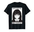 Anti Social Butterfly Japanese T-Shirt - Fun Novelty Design for Adults - T-Shirt, Sweatshirt, Hoodie