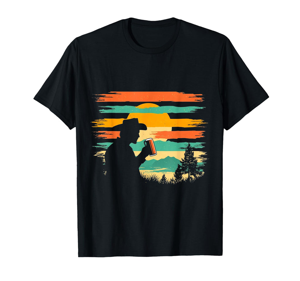 Cowboy It Cowboy Drinking Beer T-Shirt - Minimalist Print Unisex - T-Shirt, Sweatshirt, Hoodie