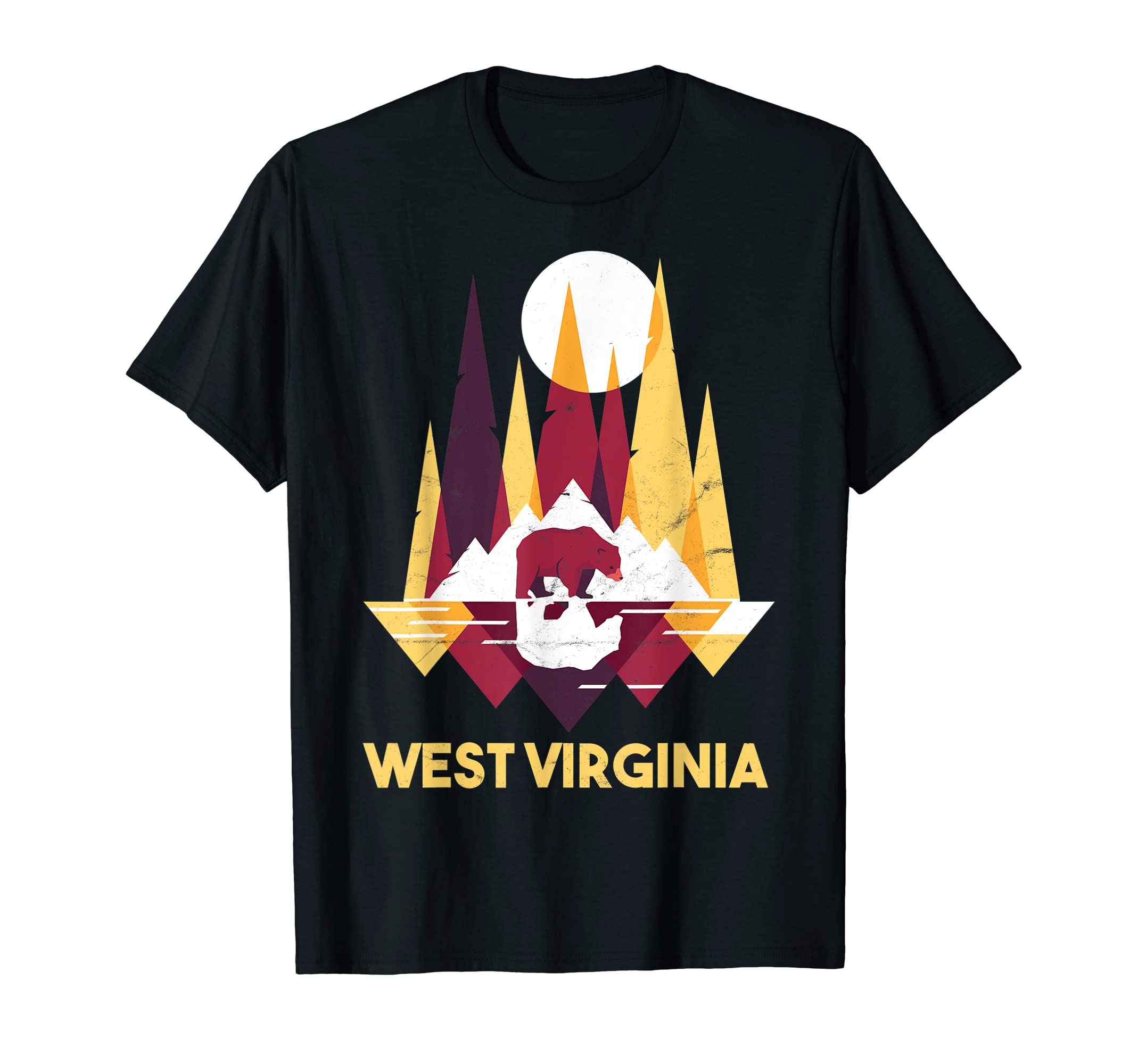 West Virginia Allegheny Mountains Bear T-Shirt - Unique Graphic Men Women - T-Shirt, Sweatshirt, Hoodie