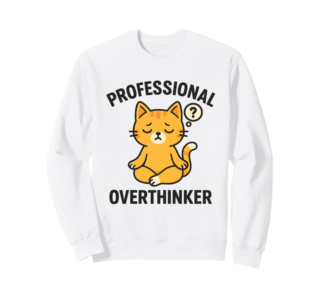 Professional Overthinker Sweatshirt - Fun Novelty Design Men Women - T-Shirt, Sweatshirt, Hoodie