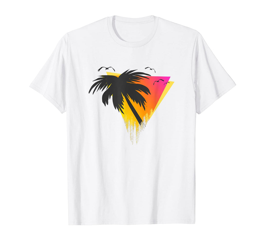 Tropical Beach Sunset Coco Palm Tree T-Shirt - Minimalist Print for Adults - T-Shirt, Sweatshirt, Hoodie