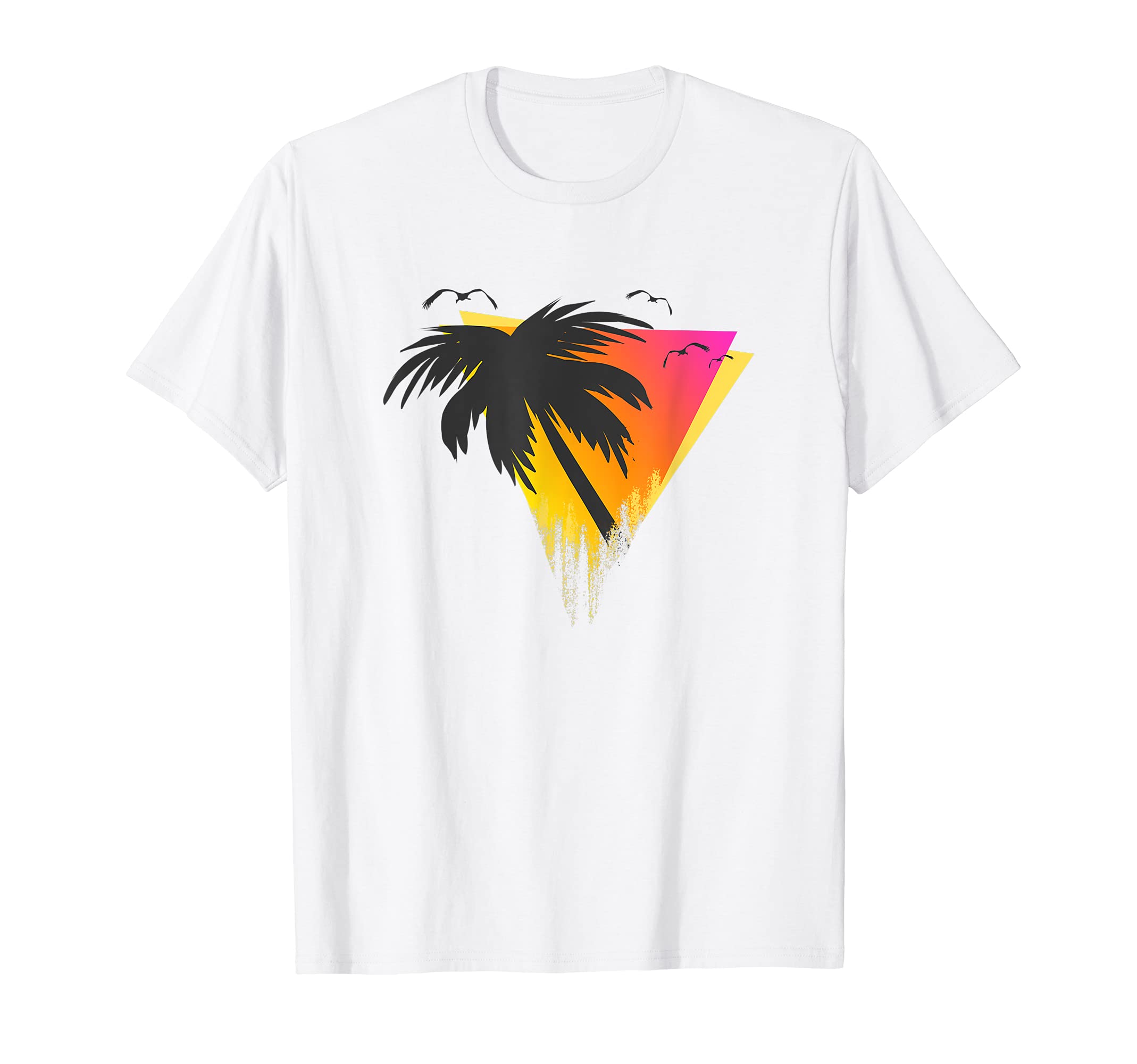 Tropical Beach Sunset Coco Palm Tree T-Shirt - Minimalist Print for Adults - T-Shirt, Sweatshirt, Hoodie
