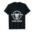 Iron Horse Skull Motorcycle Rider Emblem T-Shirt - Aesthetic Graphic Unisex - T-Shirt, Sweatshirt, Hoodie