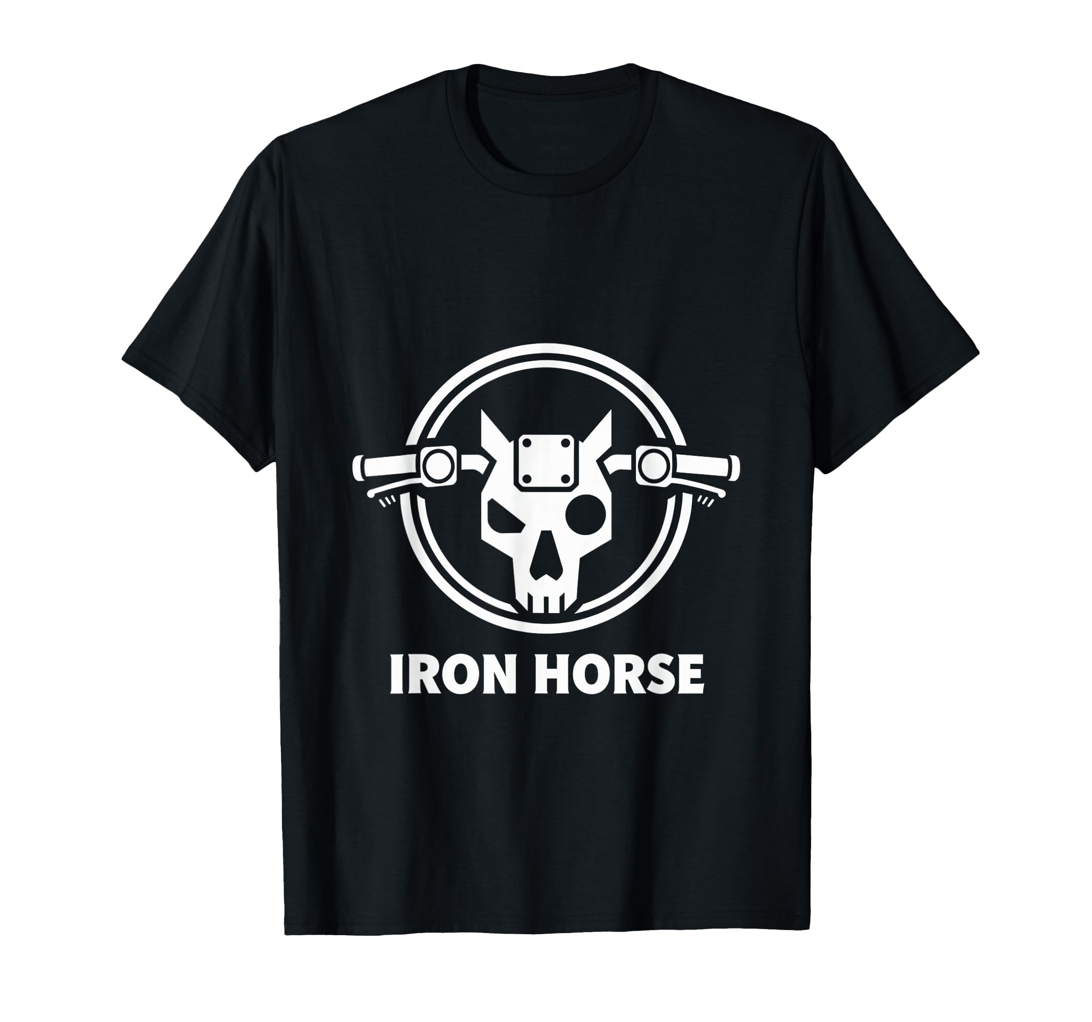 Iron Horse Skull Motorcycle Rider Emblem T-Shirt - Aesthetic Graphic Unisex - T-Shirt, Sweatshirt, Hoodie