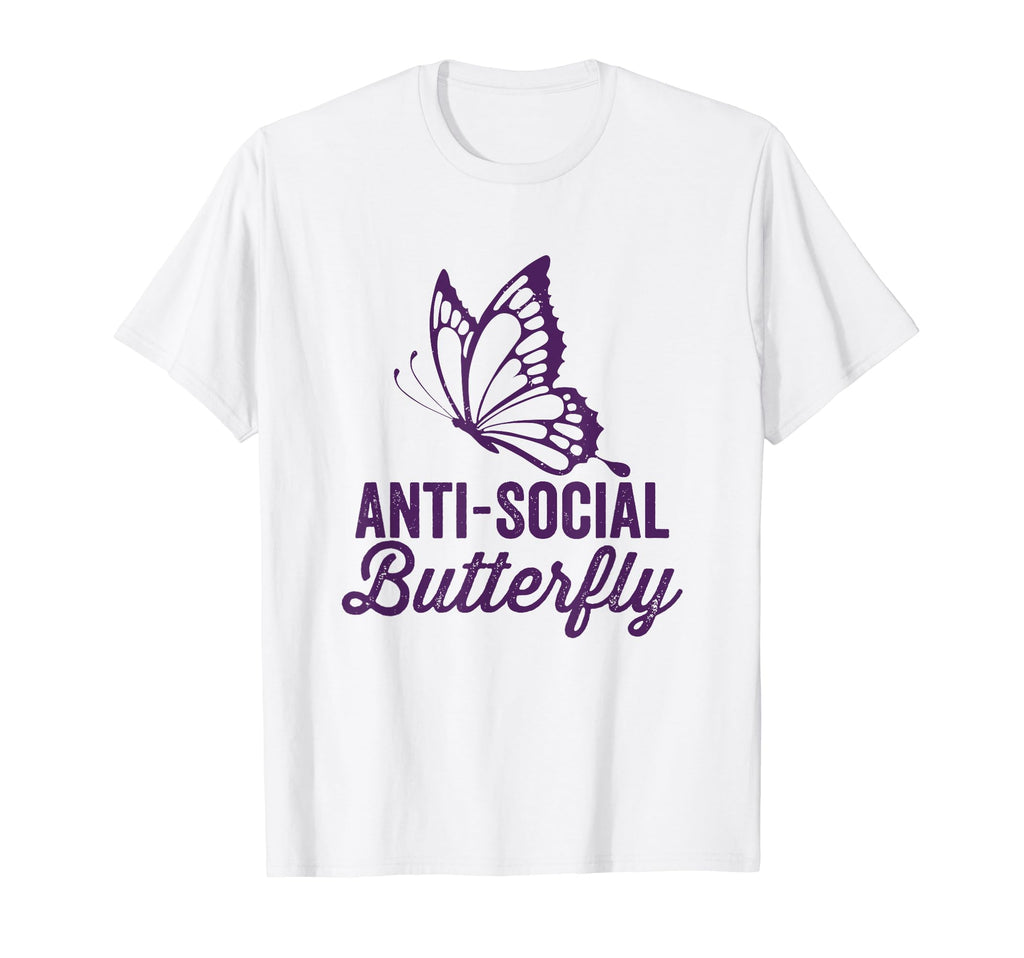 Antisocial Butterfly Funny Introvert T-Shirt - Novelty Apparel Men Women - T-Shirt, Sweatshirt, Hoodie
