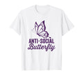Antisocial Butterfly Funny Introvert T-Shirt - Novelty Apparel Men Women - T-Shirt, Sweatshirt, Hoodie