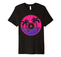 Palm Tree Vinyl Record Vaporwave Music T-Shirt - Graphic Print for Adults - T-Shirt, Sweatshirt, Hoodie