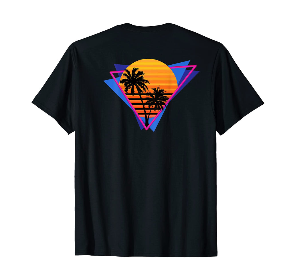 80S Synthwave Aesthetic Palm Tree T-Shirt - Unique Graphic Men Women - T-Shirt, Sweatshirt, Hoodie
