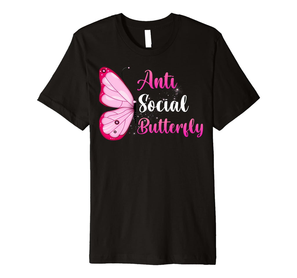Anti Social Butterfly Butterflies Sweatshirt - Graphic Print Men Women - T-Shirt, Sweatshirt, Hoodie