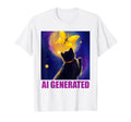 Ai Generated Cat Art Y2K Butterfly T-Shirt - Aesthetic Graphic Unisex - T-Shirt, Sweatshirt, Hoodie