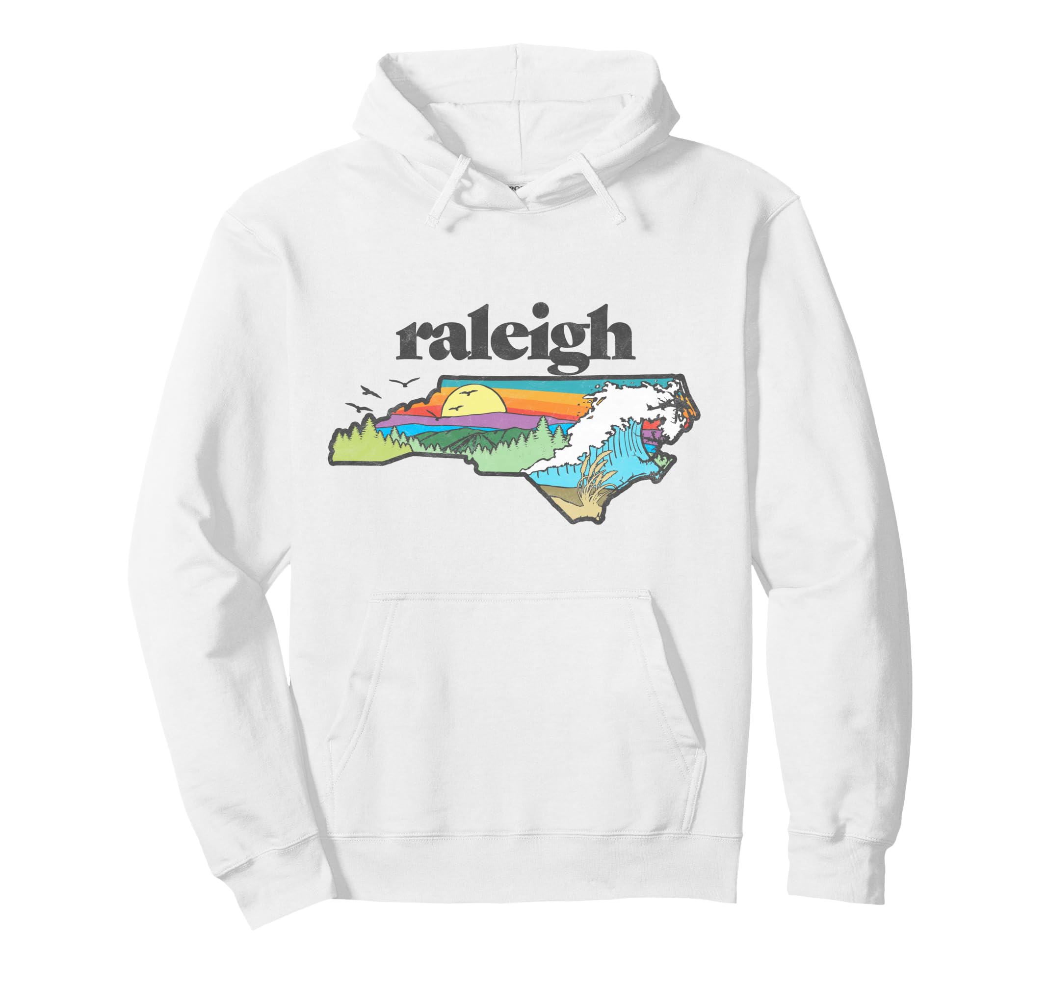 Raleigh North Carolina Outdoors Nature Hoodie - Unique Graphic Unisex - T-Shirt, Sweatshirt, Hoodie