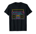 Colorful Boombox Synthwave Music T-Shirt - Novelty Apparel for Adults - T-Shirt, Sweatshirt, Hoodie