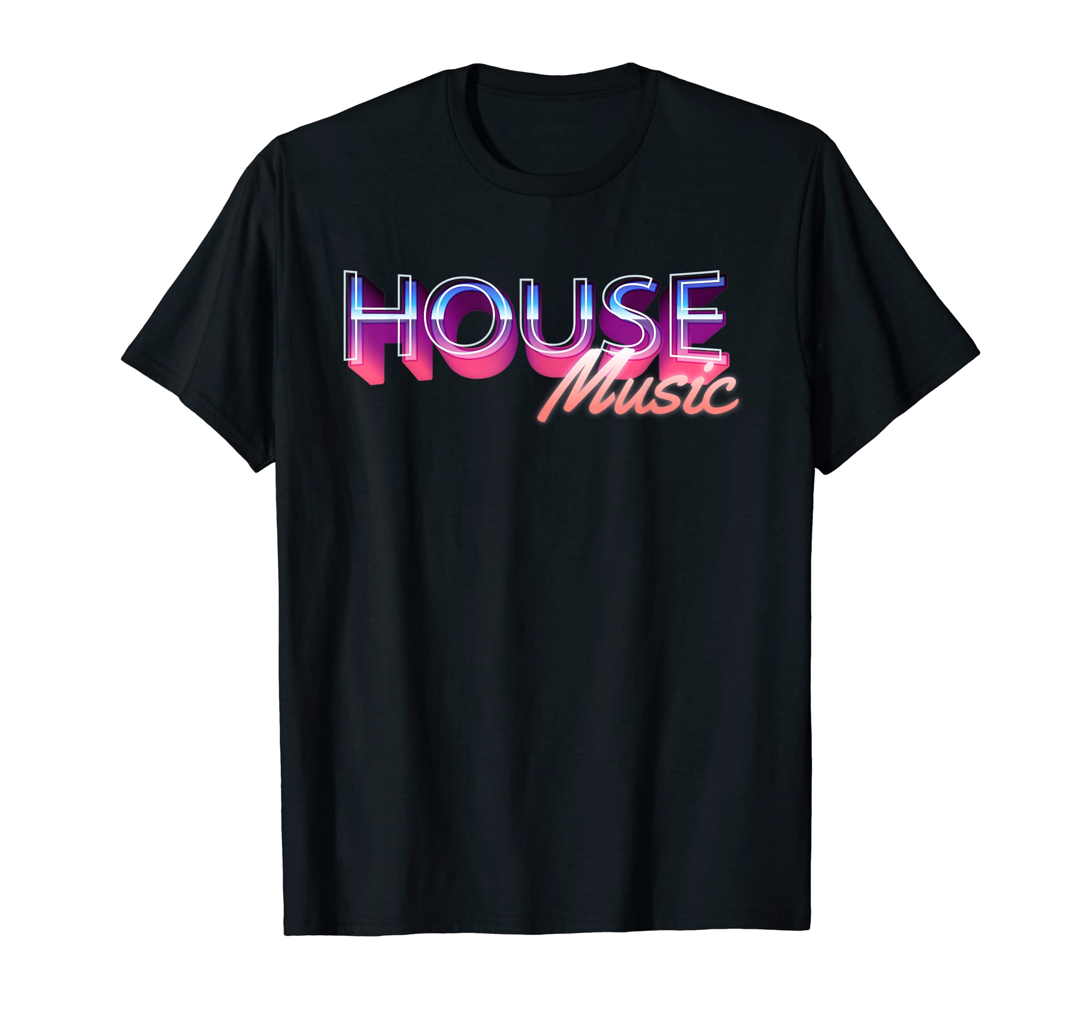 House Music 80S Synthwave Edm Dj Rave T-Shirt - Unique Graphic Unisex - T-Shirt, Sweatshirt, Hoodie