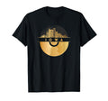 Vinyl Record Player Disco Music Skyline T-Shirt - Unique Graphic Men Women - T-Shirt, Sweatshirt, Hoodie