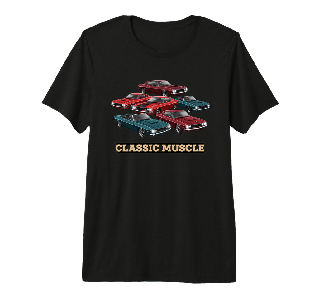 Car Muscle American Car Tri Blend T-Shirt - Minimalist Print Men Women - T-Shirt, Sweatshirt, Hoodie
