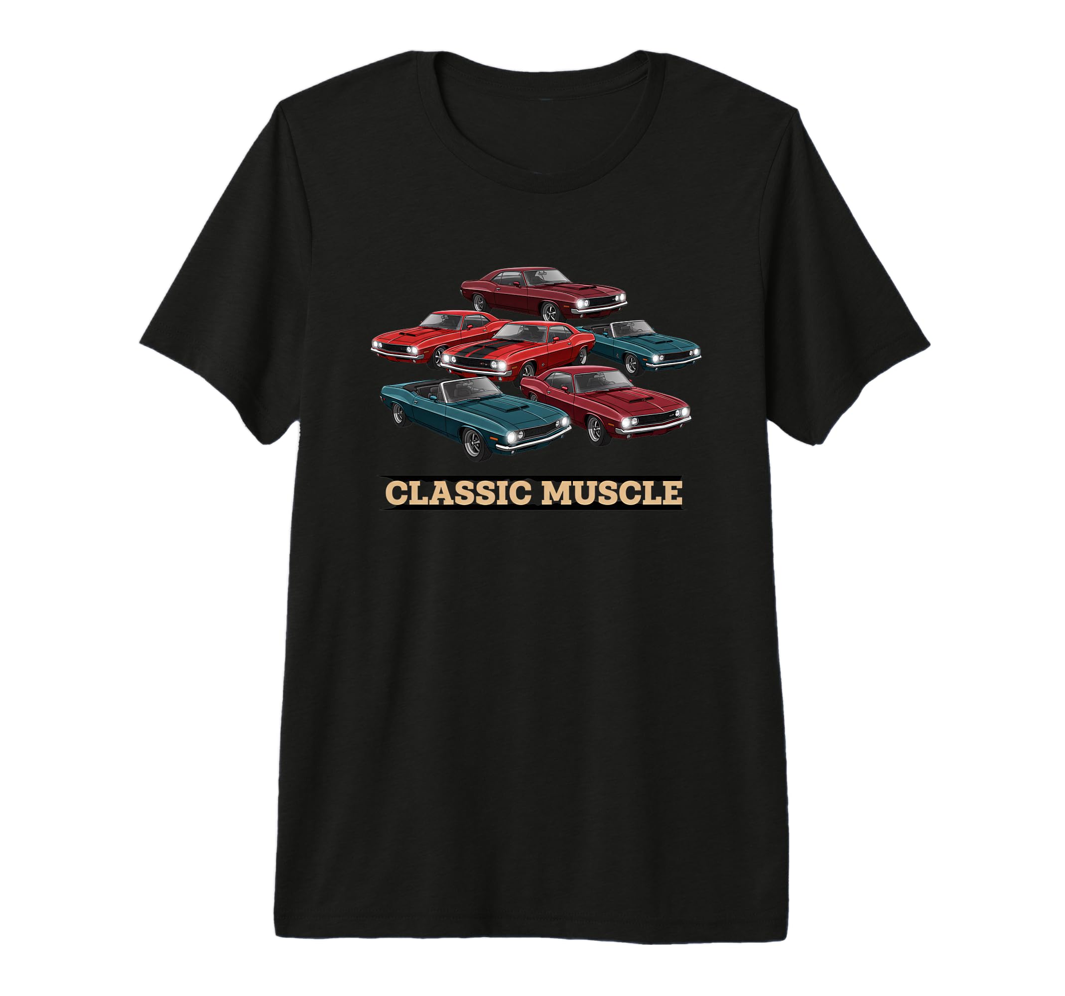 Car Muscle American Car Tri Blend T-Shirt - Minimalist Print Men Women - T-Shirt, Sweatshirt, Hoodie