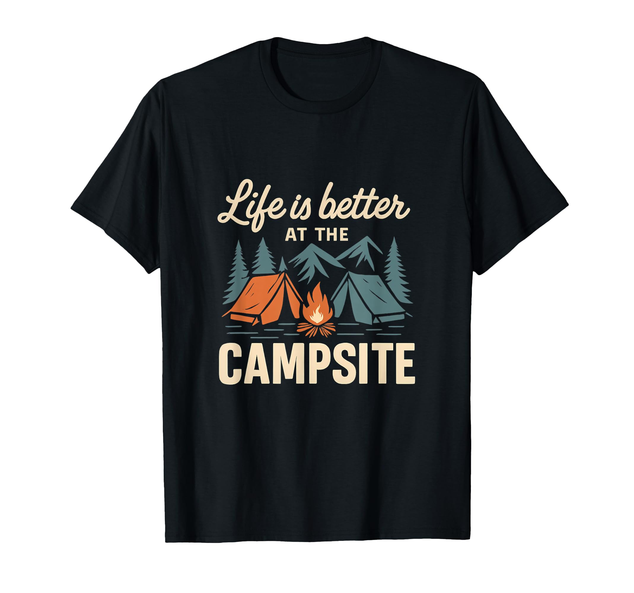 Life Is Better Campsite Postcard T-Shirt - Novelty Apparel Men Women - T-Shirt, Sweatshirt, Hoodie