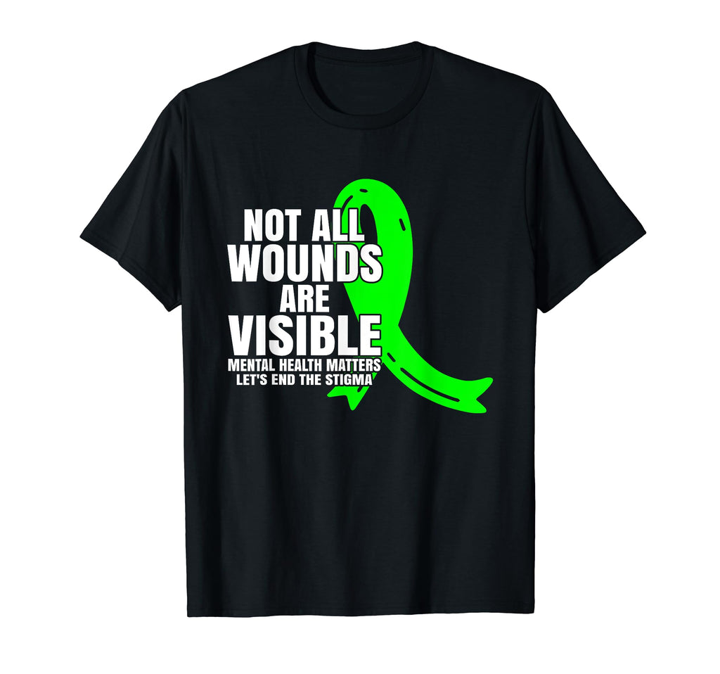 Not All Wounds Are Visible Mental T-Shirt - Custom Art Print Men Women - T-Shirt, Sweatshirt, Hoodie