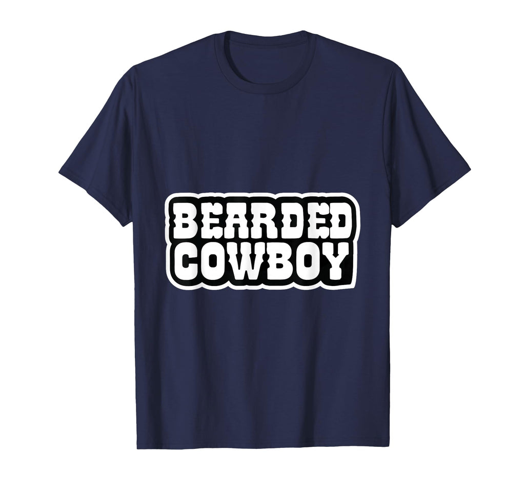 Mens Bearded Cowboy Western Mustache T-Shirt - Custom Art Print Men Women - T-Shirt, Sweatshirt, Hoodie