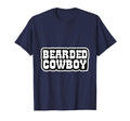 Mens Bearded Cowboy Western Mustache T-Shirt - Custom Art Print Men Women - T-Shirt, Sweatshirt, Hoodie