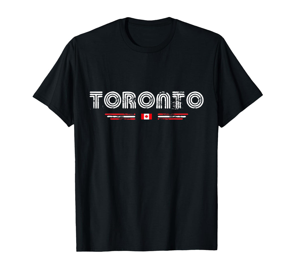 Toronto Canada 70S 80S Type Flag T-Shirt - Unique Graphic Unisex - T-Shirt, Sweatshirt, Hoodie