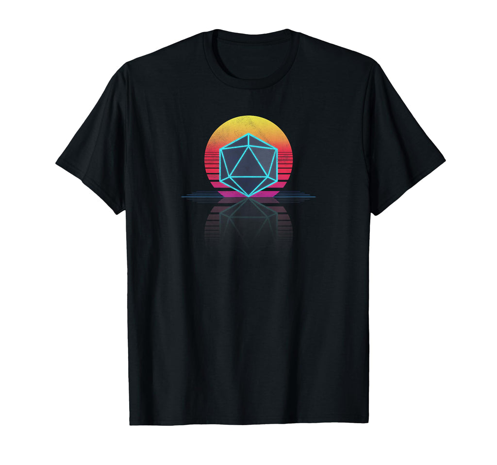 80S 90S Old School Gamer Geek Dice T-Shirt - Custom Art Print Men Women - T-Shirt, Sweatshirt, Hoodie