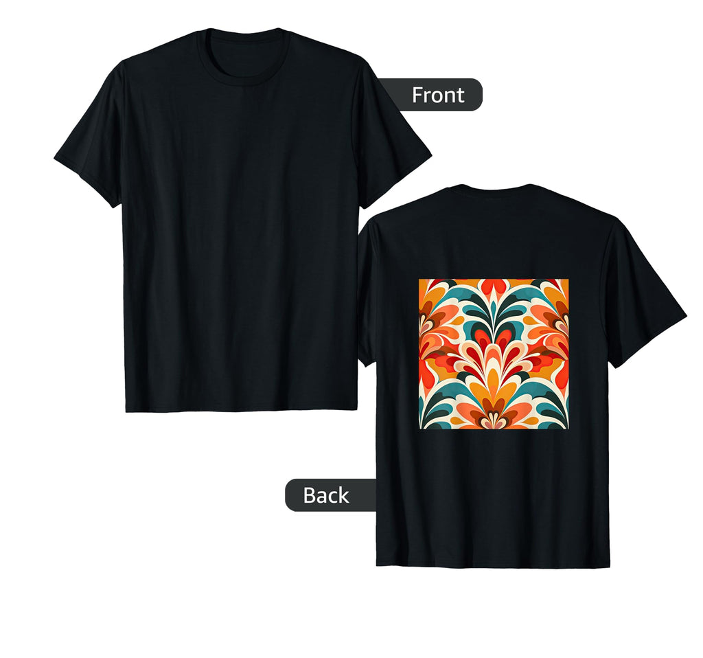 70S Wallpaper Flowers Floral Pattern T-Shirt - Aesthetic Graphic Men Women - T-Shirt, Sweatshirt, Hoodie