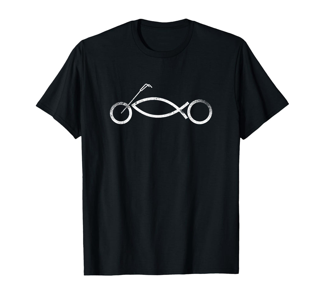 Christian Motorcycle Biker Ichthus T-Shirt - Novelty Apparel Men Women - T-Shirt, Sweatshirt, Hoodie