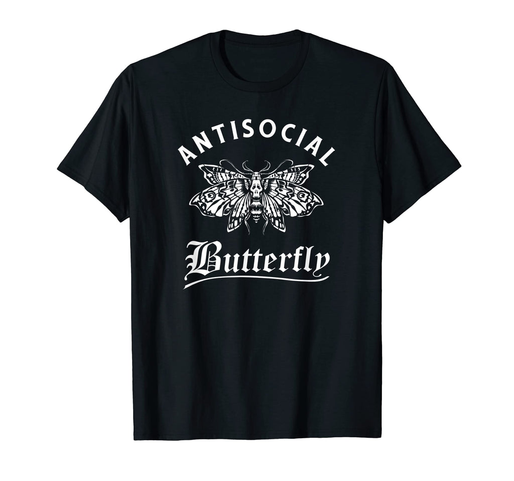 Antisocial Butterfly Grunge T-Shirt - Aesthetic Graphic Men Women - T-Shirt, Sweatshirt, Hoodie