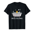 Unplug To Recharge Self Care T-Shirt - Minimalist Print Men Women - T-Shirt, Sweatshirt, Hoodie