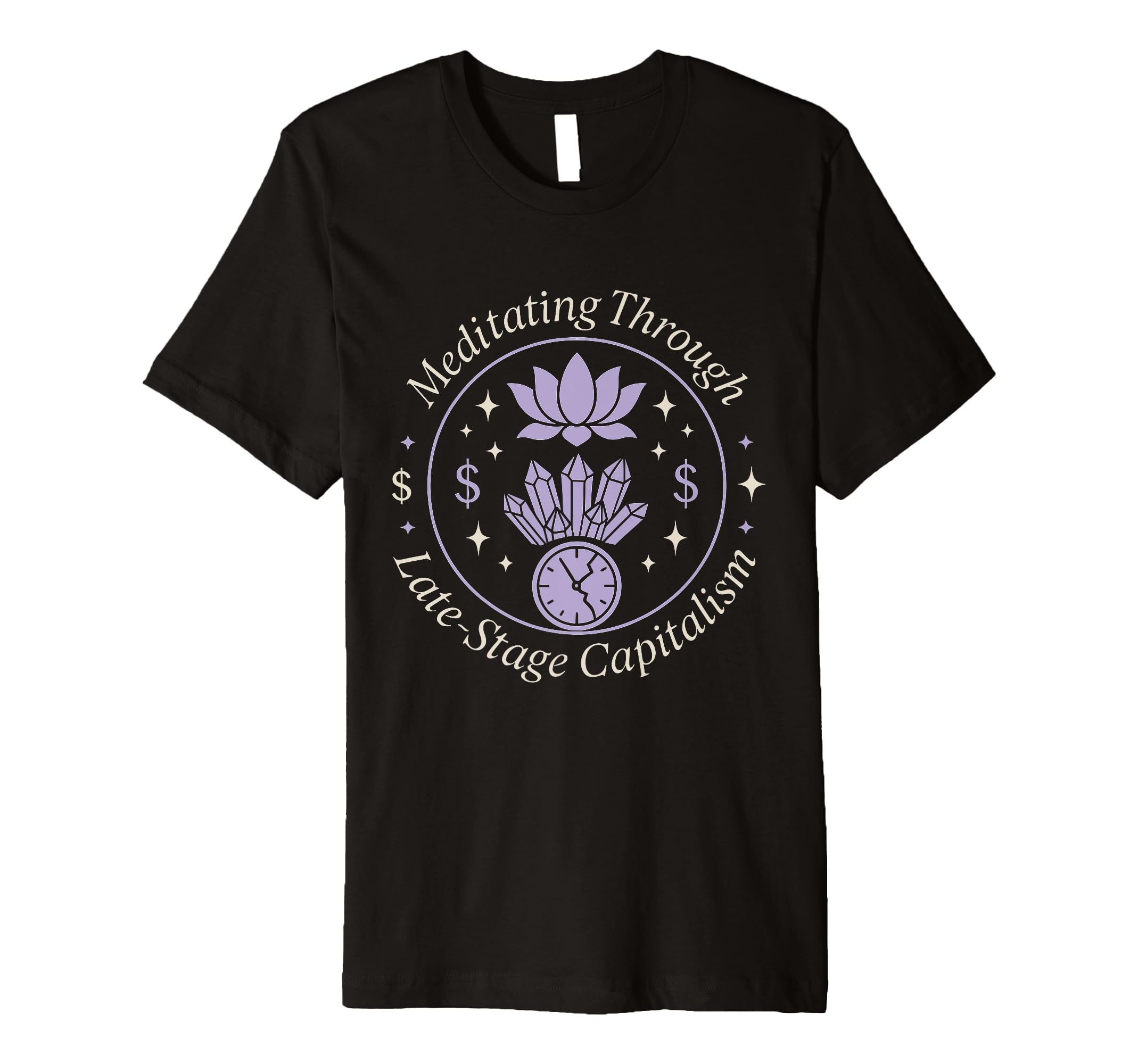 Crystal Healing Anti Capitalism T-Shirt - Minimalist Print for Adults - T-Shirt, Sweatshirt, Hoodie