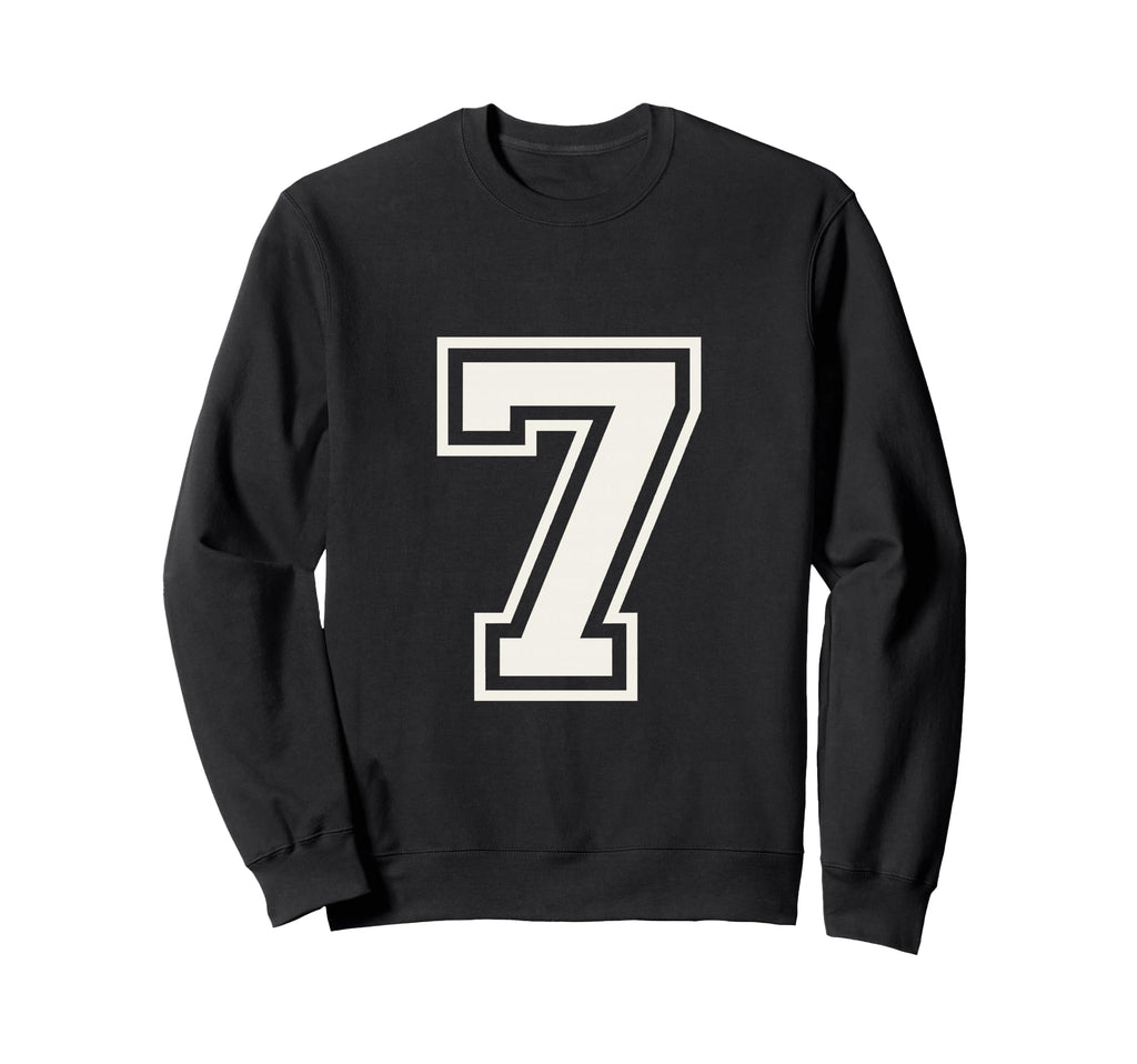 7 Jersey Numeral Double Outline Sweatshirt - Aesthetic Graphic Men Women - T-Shirt, Sweatshirt, Hoodie