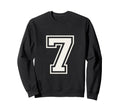 7 Jersey Numeral Double Outline Sweatshirt - Aesthetic Graphic Men Women - T-Shirt, Sweatshirt, Hoodie