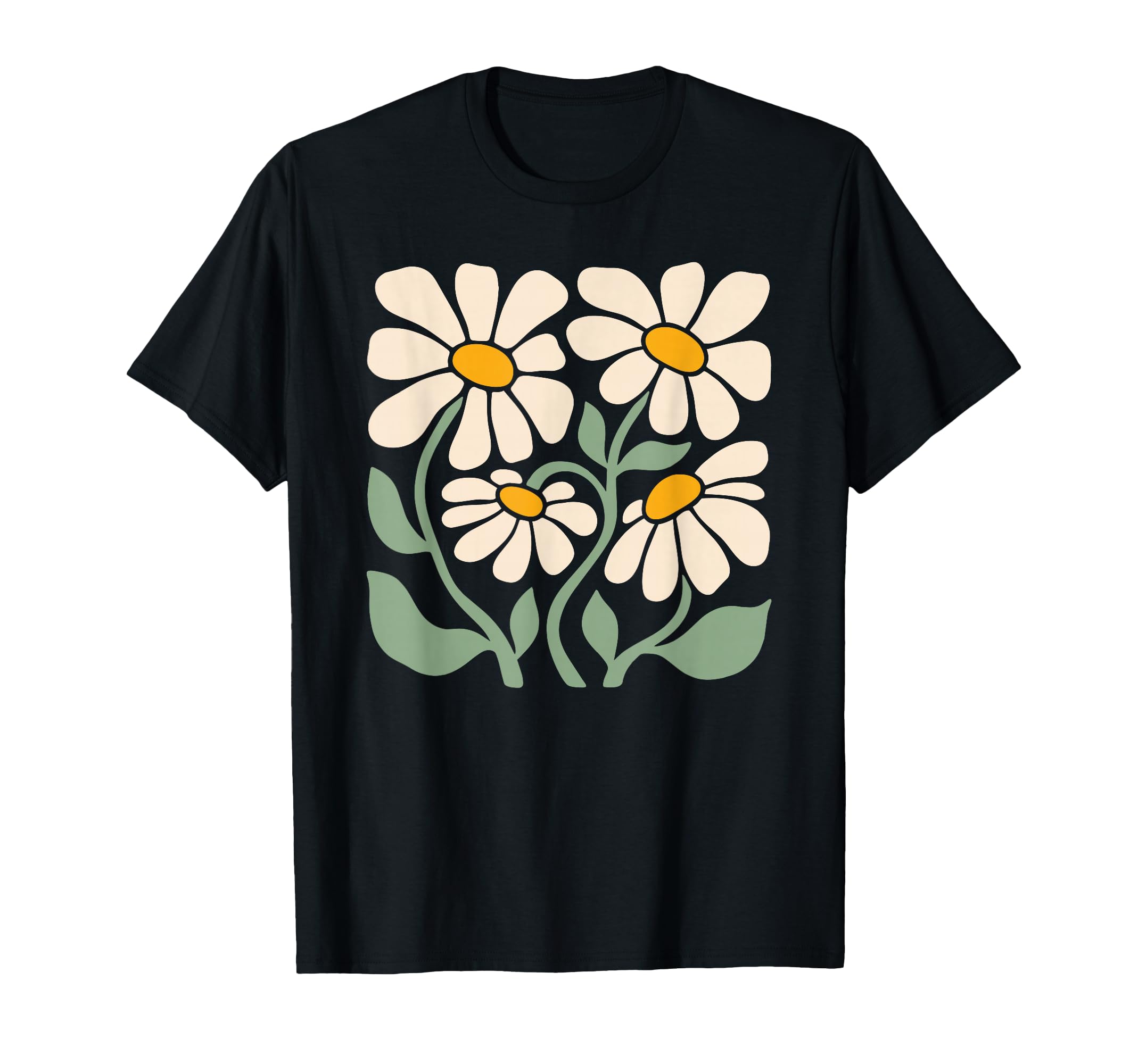Daisy Flowers Minimal Floral T-Shirt - Aesthetic Graphic Men Women - T-Shirt, Sweatshirt, Hoodie