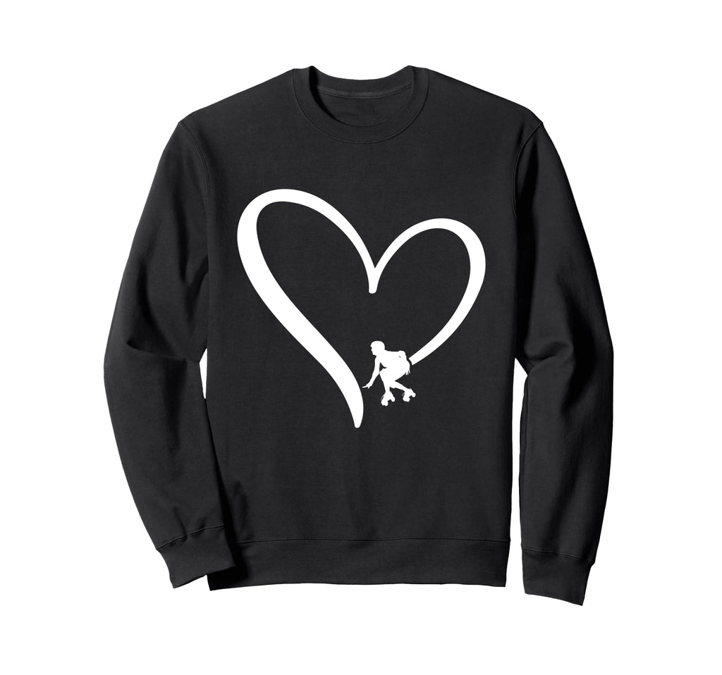 Roller Skater Heart Roller Skating Sweatshirt - Graphic Print Unisex - T-Shirt, Sweatshirt, Hoodie