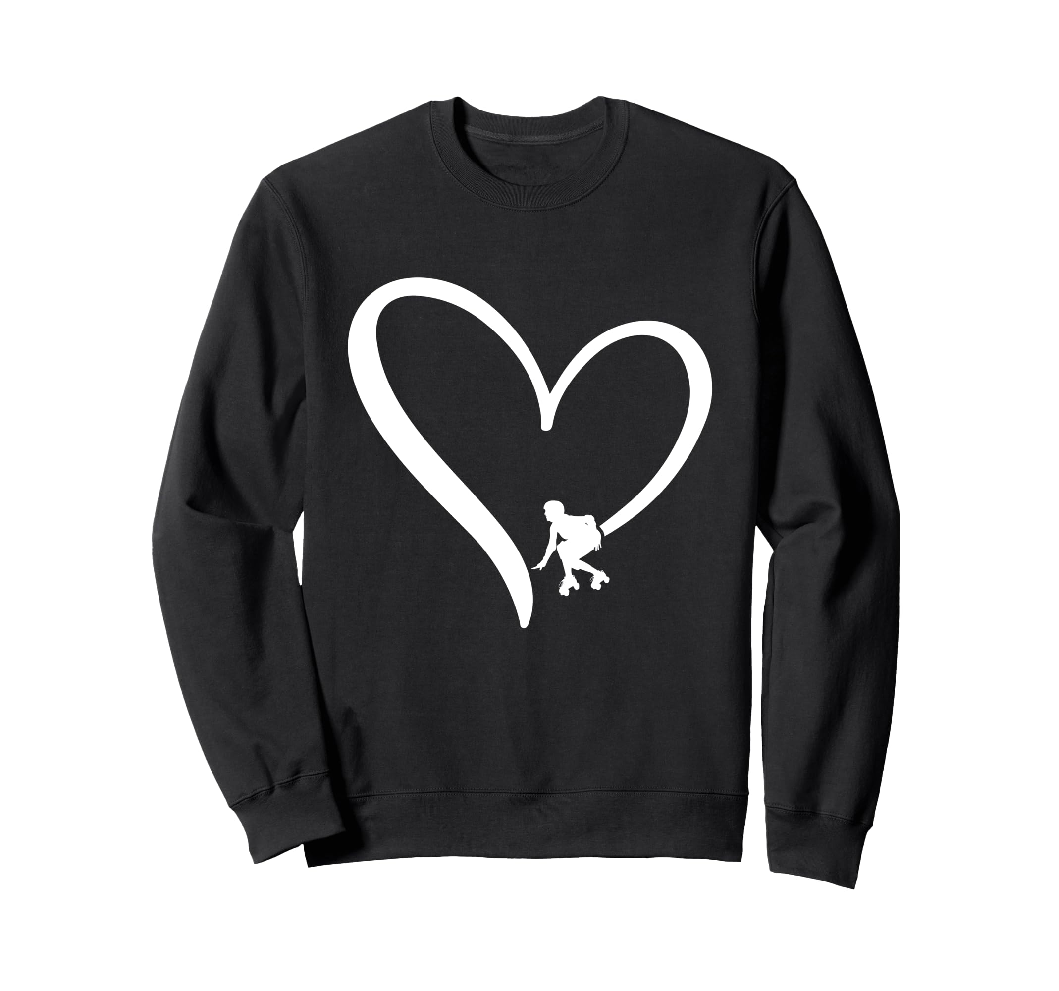 Roller Skater Heart Roller Skating Sweatshirt - Graphic Print Unisex - T-Shirt, Sweatshirt, Hoodie