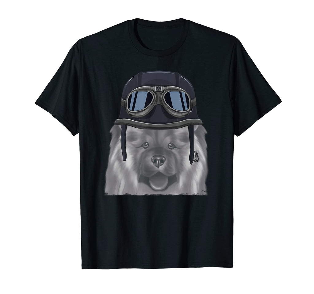 Chow Chow Wearing Motorcycle Helmet T-Shirt - Trendy Graphic for Adults - T-Shirt, Sweatshirt, Hoodie