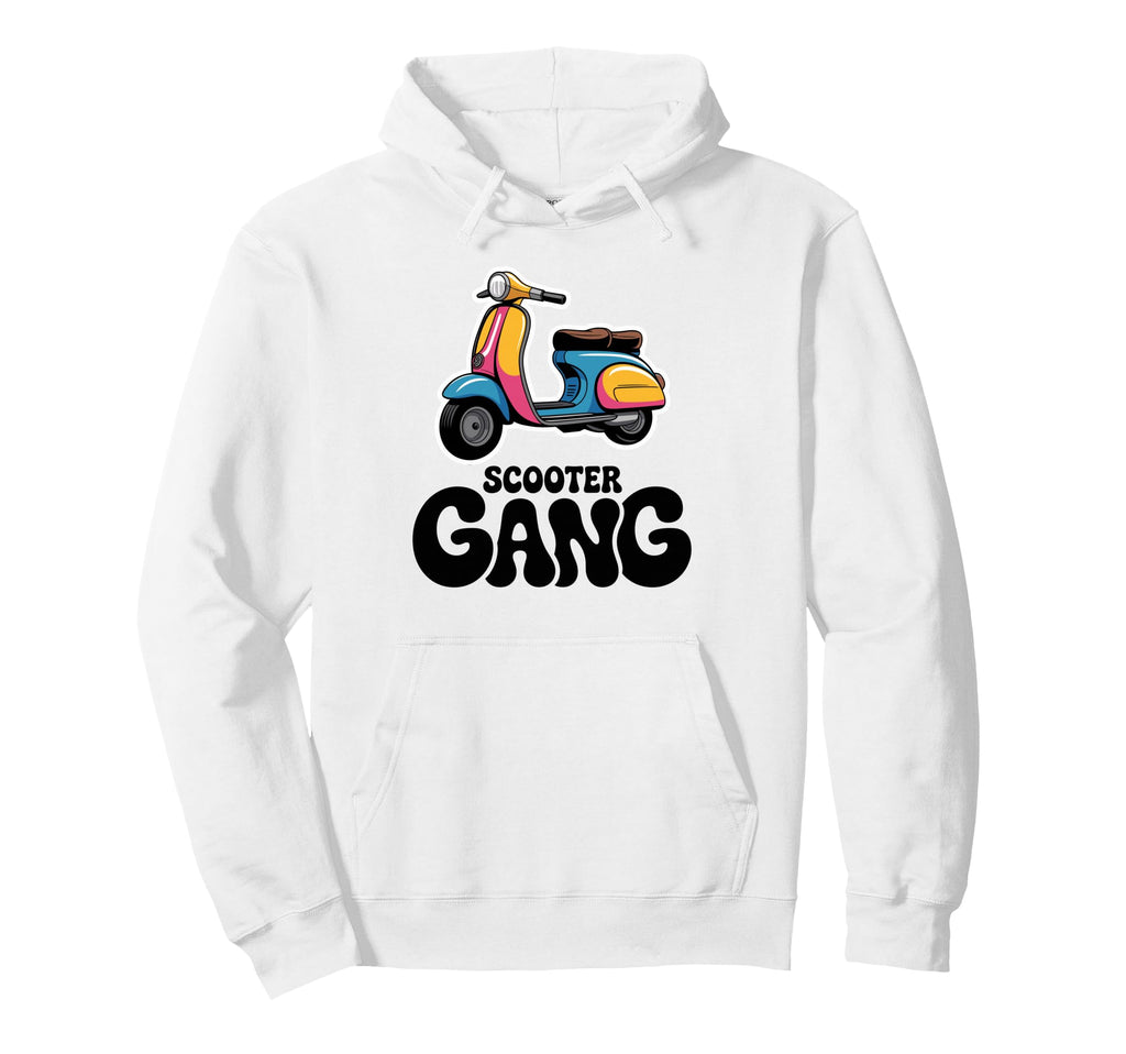 Scooter Gang Rider Crew Hoodie - Aesthetic Graphic Men Women - T-Shirt, Sweatshirt, Hoodie
