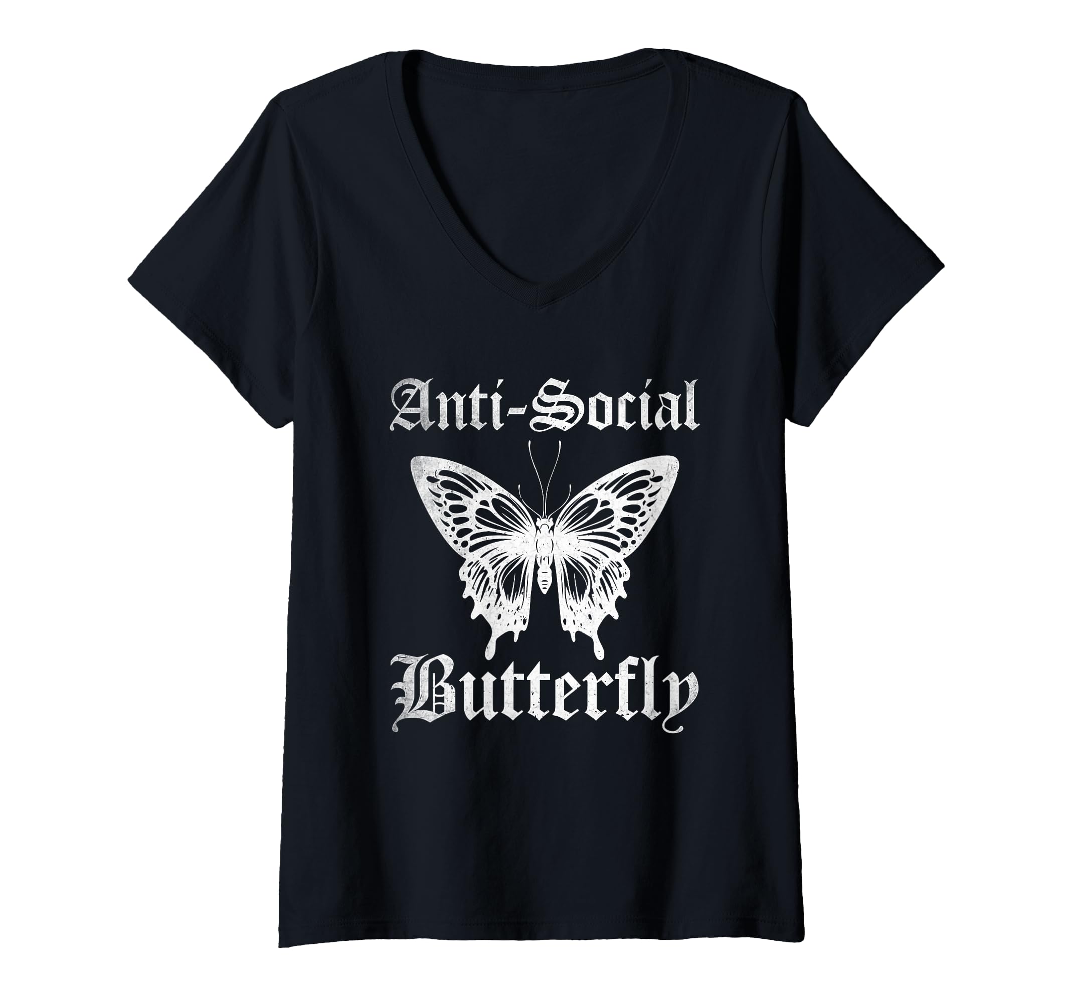 Womens Funny Anti Social Butterfly T-Shirt - Trendy Graphic Unisex - T-Shirt, Sweatshirt, Hoodie