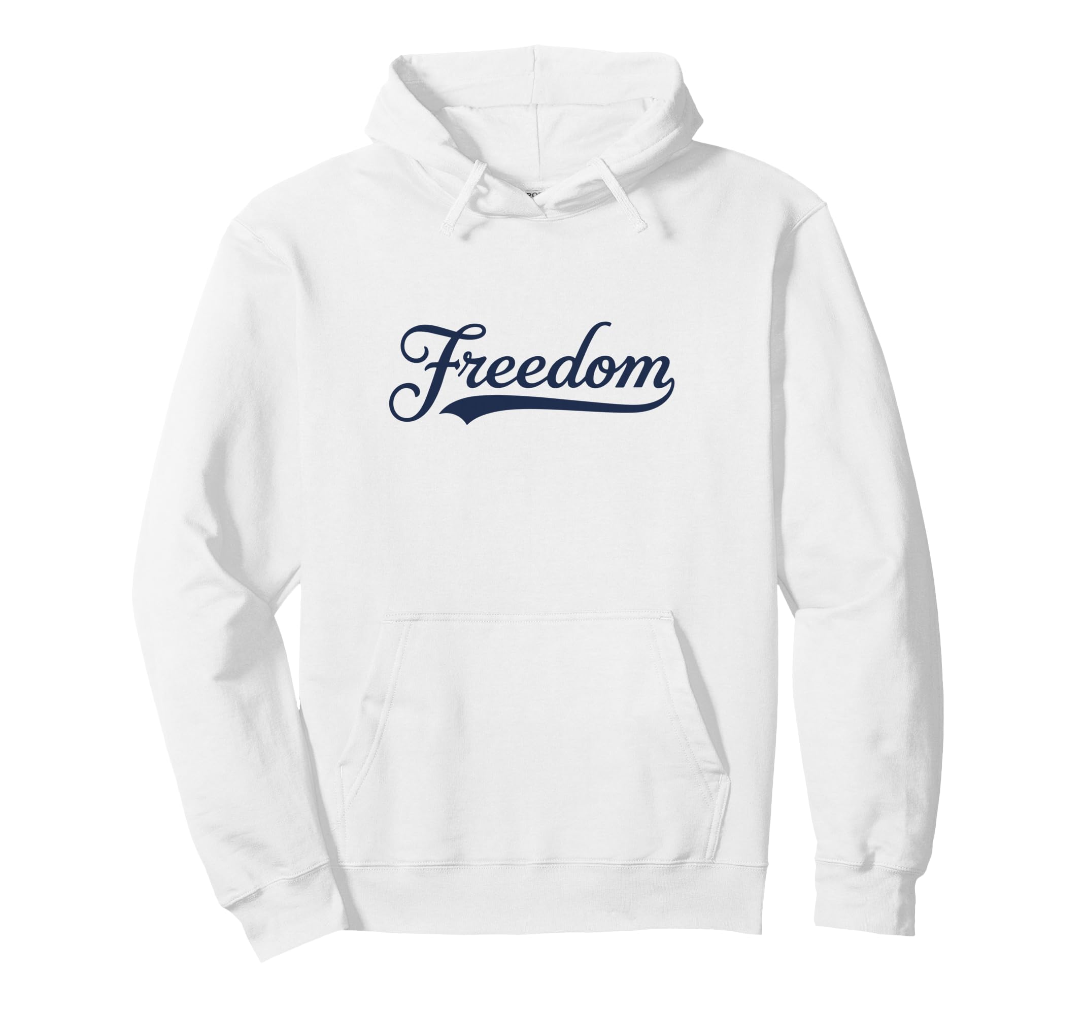Freedom Script Cursive Minimalist Hoodie - Fun Novelty Design Men Women - T-Shirt, Sweatshirt, Hoodie