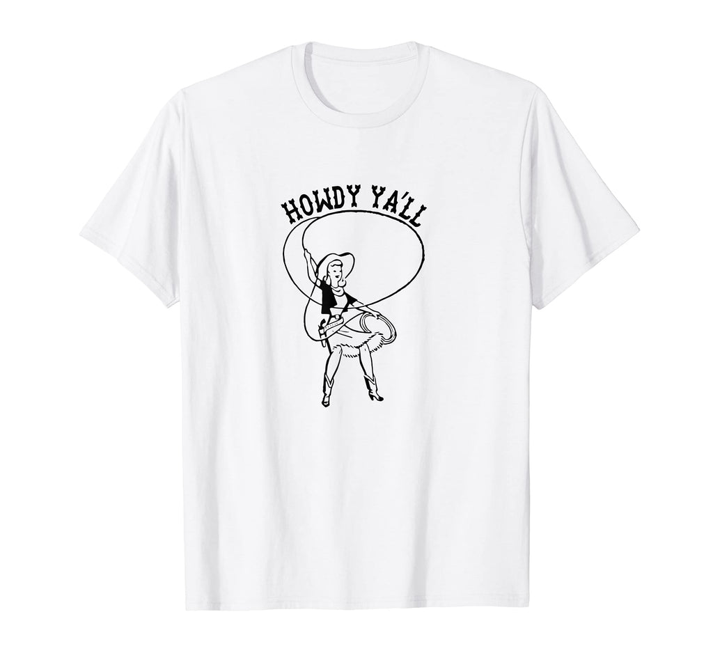 Howdy Yall Western Rodeo Pinup T-Shirt - Aesthetic Graphic Men Women - T-Shirt, Sweatshirt, Hoodie