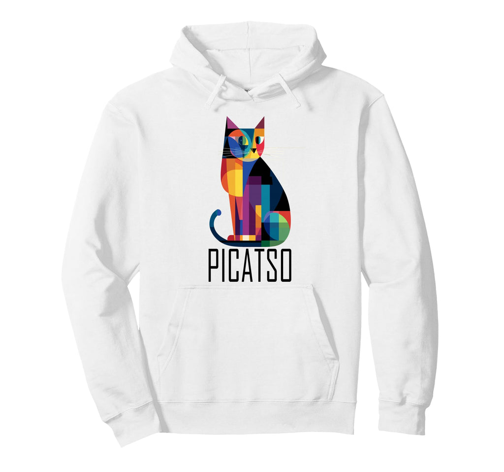 Feline Picatso Cat Cubism Kitty Art Hoodie - Minimalist Print Unisex - T-Shirt, Sweatshirt, Hoodie