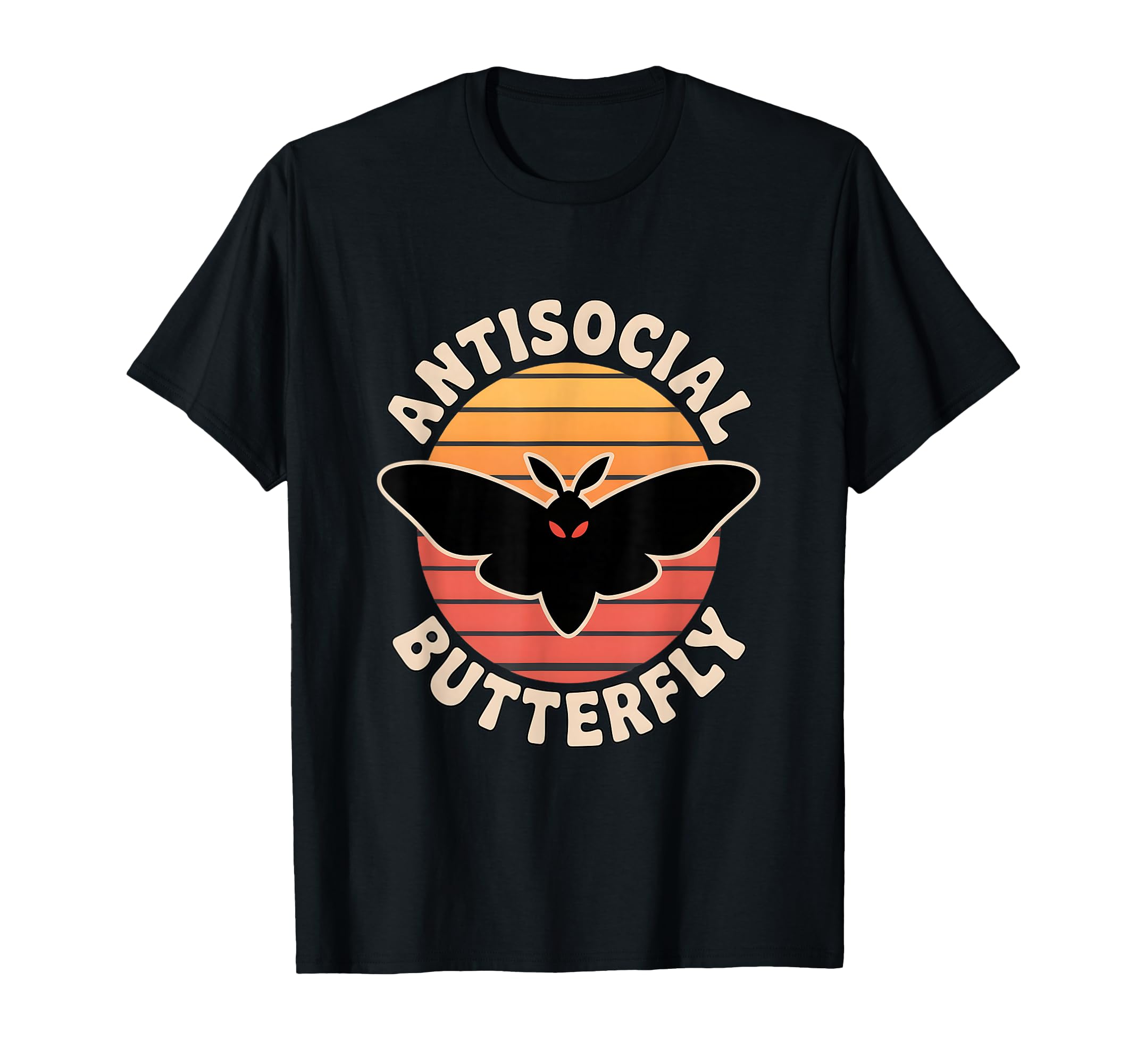 Moth Mann Cryptid Mothman Anti Social T-Shirt - Streetwear Style Unisex - T-Shirt, Sweatshirt, Hoodie