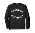 Antisocial Butterfly T-Shirt - Minimalist Print for Adults - T-Shirt, Sweatshirt, Hoodie