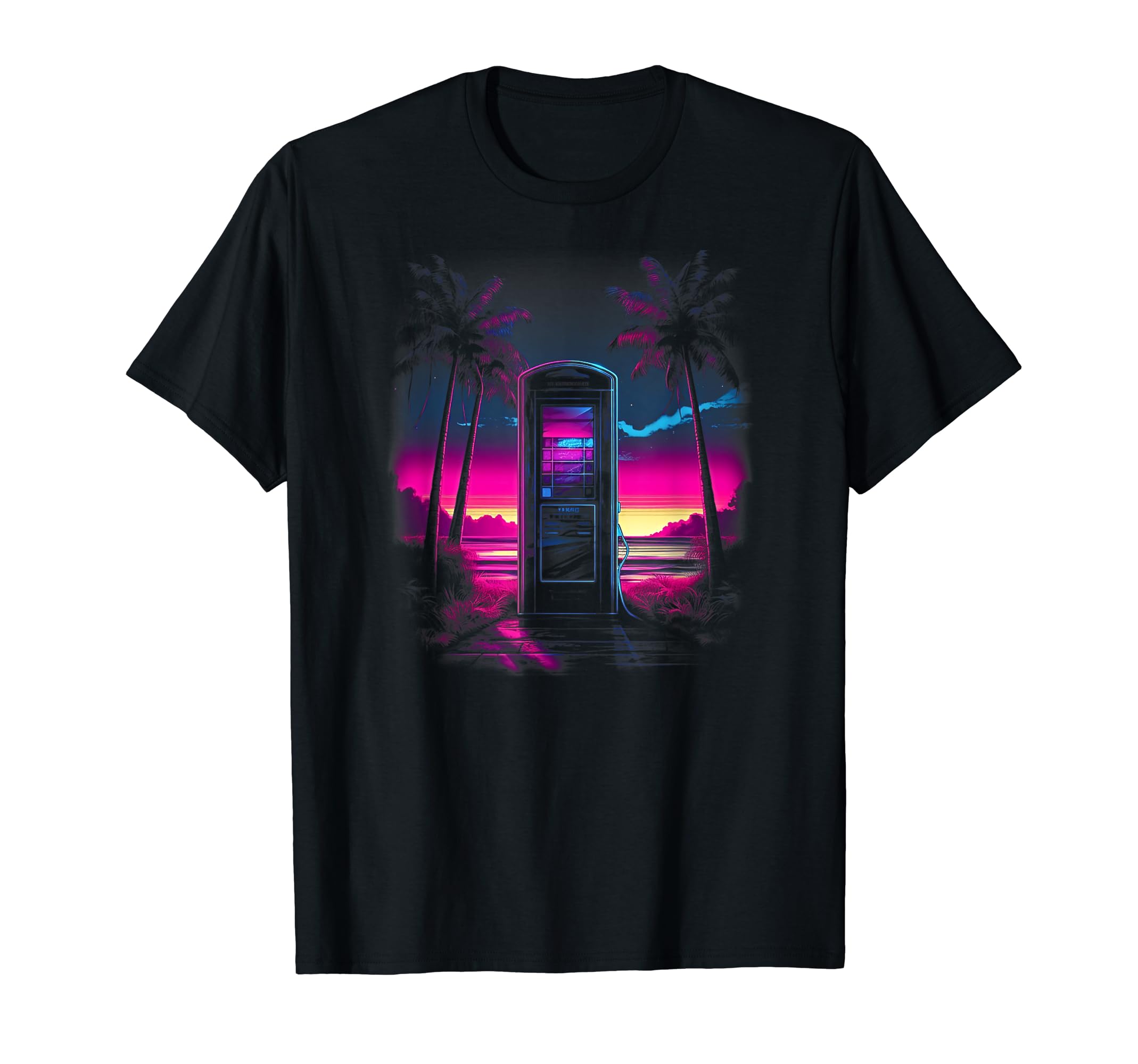 Vaporwave Phone Booth 80S Synthwave 15 T-Shirt - Graphic Print for Adults - T-Shirt, Sweatshirt, Hoodie