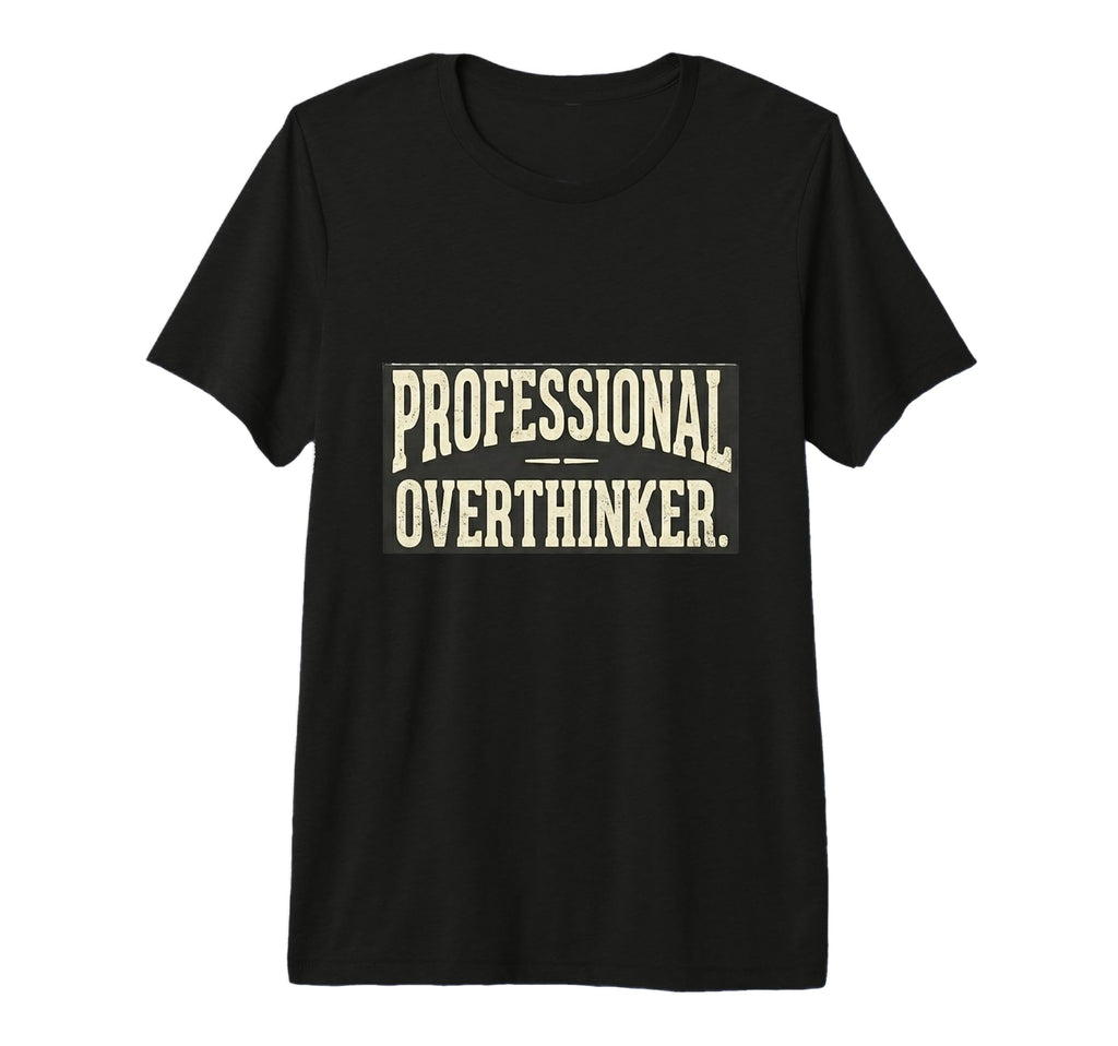 Professional Overthinker Minimalist T-Shirt - Minimalist Print for Adults - T-Shirt, Sweatshirt, Hoodie