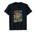 Double Fun Autism Adhd Brains Running T-Shirt - Unique Graphic for Adults - T-Shirt, Sweatshirt, Hoodie